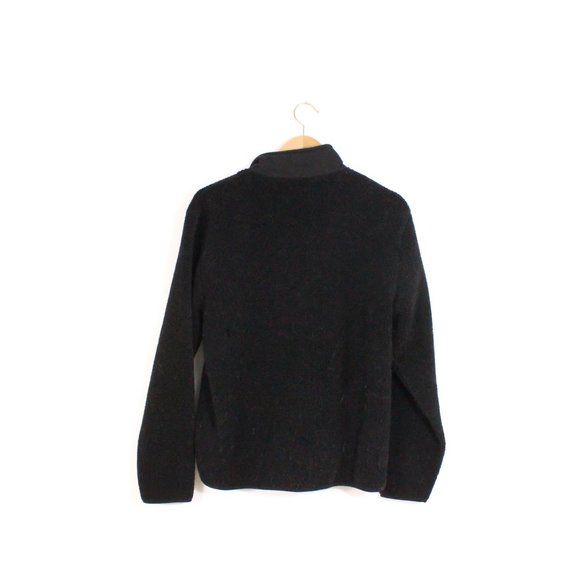 Old Navy Black Sherpa 3/4 Zip Sweater - Picture 5 of 5